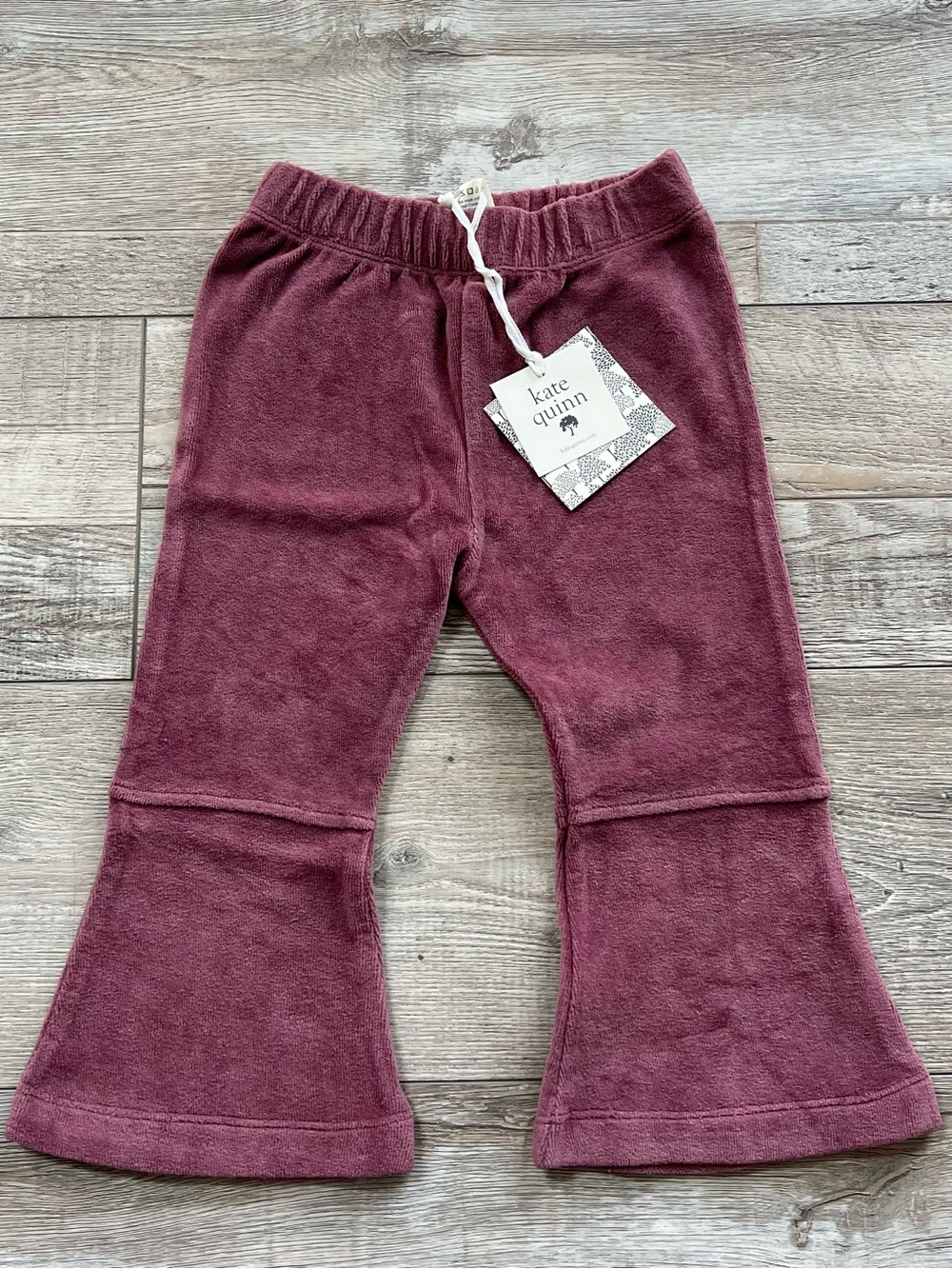 NWT Kate Quinn Girls Velvet Flare Pants Size 12-18 Months